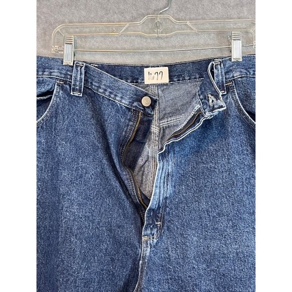 VINTAGE Wrangler Denim Carpenter Painter Jean Baggy Shorts Men Size 42 Blue Y2K - Picture 3 of 13